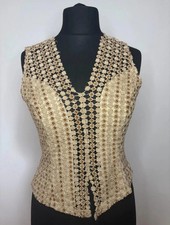 canotta vintage oro con