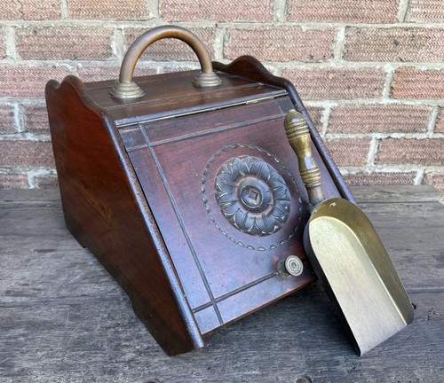 Scatola navetta carbone - , legno