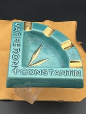 Cendrier Vintage VACHERON CONSTANTIN Vert Et Or Rare Collection Horloger Ceramic