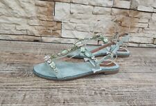 SANDALI DONNA VERDE CON PIETRE