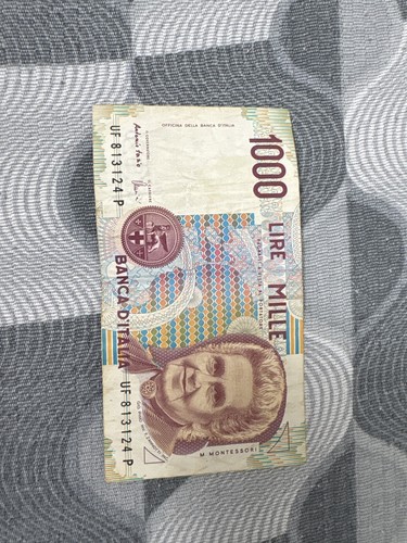 Banconota 1000 lire - , montessori