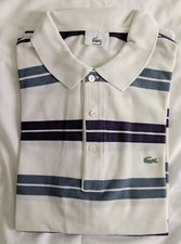Lacoste polo maglietta a righe taglia 5 cotone maniche corte