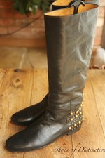 Gucci stivali neri pelle