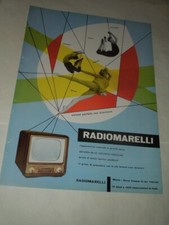 RADIOMARELLI - TELEVISORE "  -VECCHIA PUBBLICITA' CARTACEA DEGLI ANNI  '50