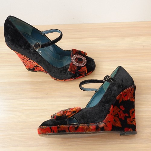 Zeppe pompa vintage - a, rosse