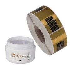 1x Led-Uv Fibra Gel Trasparente 30 ML Incl. 1x Sagome per Unghie (500 St