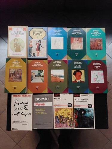 Lotto libri poesia italiana - poesia,