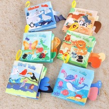 6x Libri in stoffa per bambini