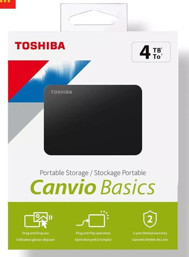 Toshiba canvio basics 4tb - toshiba,