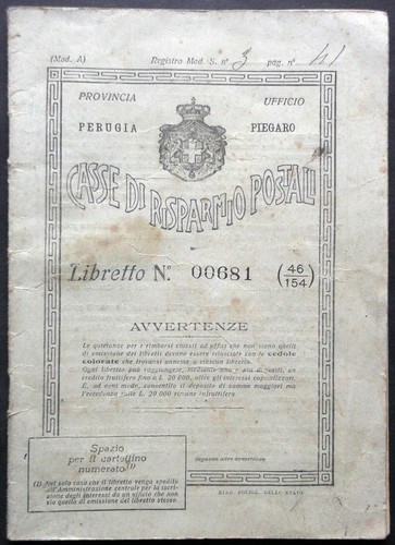 Libretto casse risparmio - libretto, di