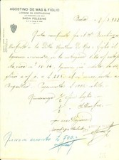 1932 BADIA POLESINE (RO) Agostino DE MAS & Figlio Legnami da costruzione