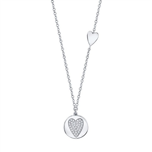 14k oro bianco - oro, cuore