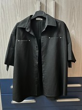 Camicia nera A.W. Brand uomo taglia S mezza manica OVERSIZE