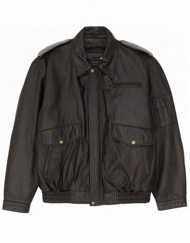 Giacca pelle militare - , uomo