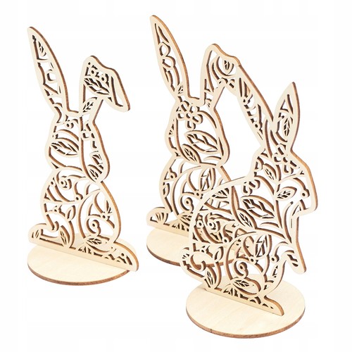 Coniglietti pasquali legno - coniglietti,