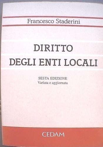 Diritto degli enti - degli, locali