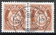 Norway 1950-52, Pair NK 390