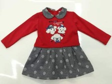 VESTITO NEONATA ROSSO 12 - 18 - 24 - 36 MESI GIA' SCONTATO 30%