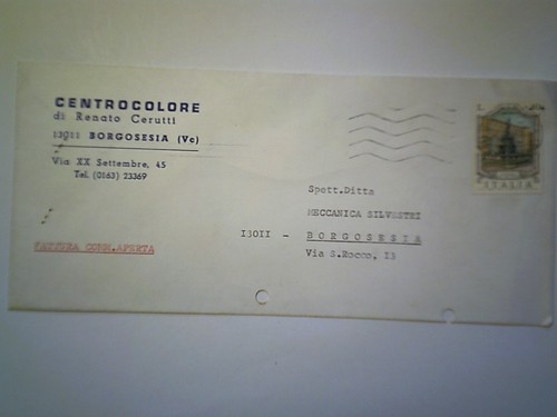 Busta viaggiata centrocolore - busta,
