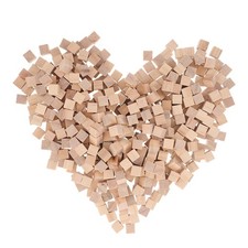  Blocchi di legno naturale da 300 pezzi: cubi di legno da costruzione per