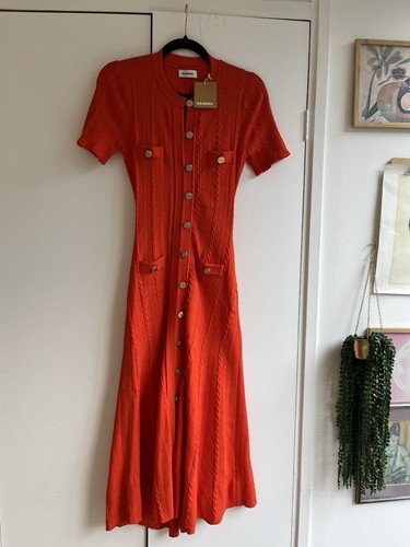 Maxi abito rosso sandro - abito,