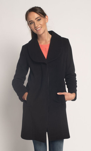 Cappotto corto nero cappotto