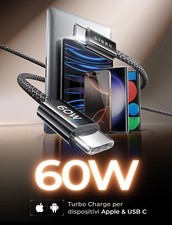 Cavo 2 Metri 60W 2mt USB C a