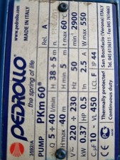 AVVOLGIMENTO PEDROLLO PKM60