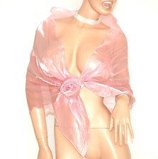 Stola donna rosa cipria maxi