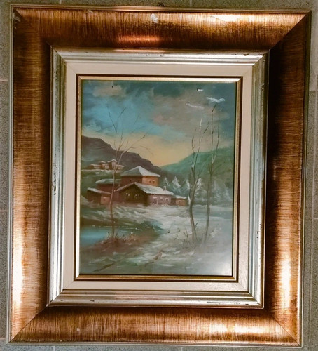 Dipinto olio con cornice - dipinto,