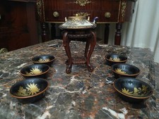 set teiera con bicchieri Fine Japanese satsuma