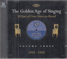 MCD- CD THE GOLDEN AGE OF SINGING VOLUME THREE 1920-1930 NIMBUS- ZCD1