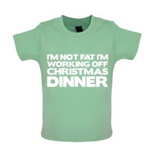 I'M Not Grasso Funzionamento Spento Natale Cena - Bambino T-Shirt / Body -