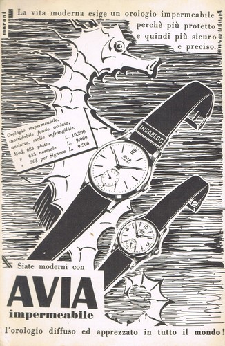 Pubblicità orologio avia - orologio,