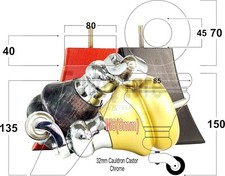 2x Gambe a Ruota per Mobili e