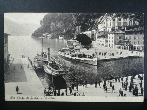 Cartolina riva porto barche - riva, il