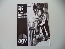 advertising Pubblicità 1974 CASCO HELMET AGV AGO e GIACOMO AGOSTINI
