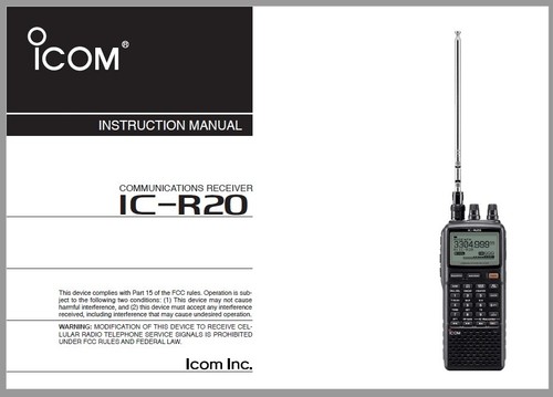 Icom r20 manuale - icom, ic-r20