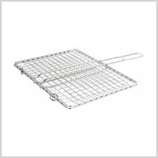 GRIGLIA GRATICOLA ACCIAIO INOX NO PIEDINI 40X45 BARBECUE FORNACELLA