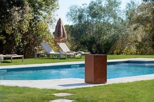 VASO QUADRATO IN LAMIERA CORTEN DINAMICA DESIGN