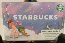 CARTOLINA REGALO STARBUCKS 2025 " DIVERTIMENTO INVERNALE " NUOVA ~ OTTIMO PREZZO
