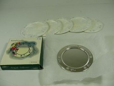 Silver metal coasters / 6