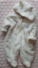 abito a tuta in pelliccia morbida  "sweet bear" 0-2 MESI taglia 50-56 BIMBA/O
