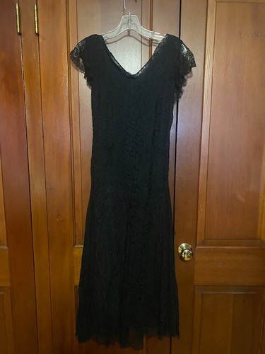 Abito pizzo nero vintage - abito, in