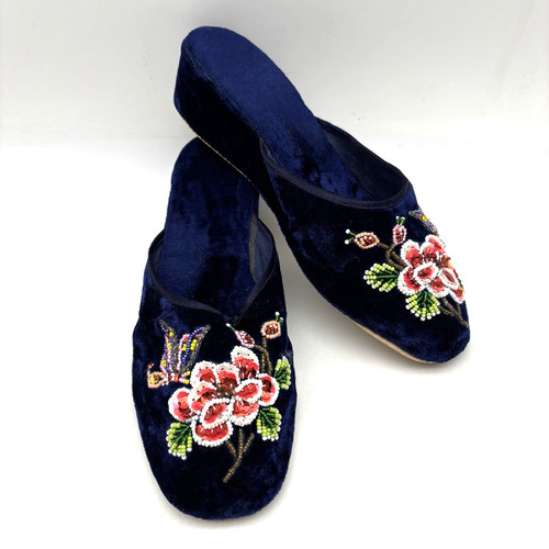 Pantofole vintage anni blu - 70,