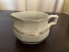 BAREUTHER WALDSASSEN BAVARIA GERMANY SALSIERA porcellana bianca decori argento