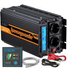 EDECOA 2000W 4000W Power Inverter 12V 220V 230V Convertitore USB LCD