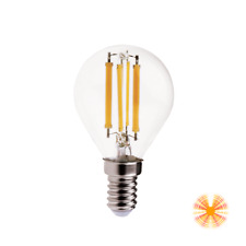 LAMPADA LED SFERA FILAMENTO LUCE CALDA 3000K E14 6W