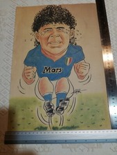 calciatori poster caricatura Maradona cartonato 27x40