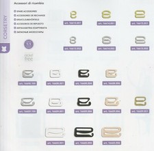 2 Ganci gancio x reggiseno Marbet art.166 metallo (costumi bagno) plastica